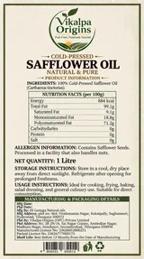 Safflower Oil 1L view 2