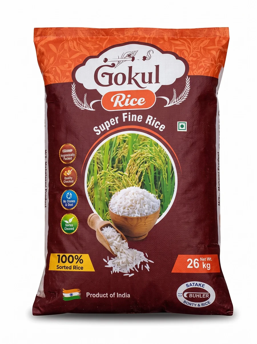 Sona Masoori Bpt Raw Rice 1 Year 26kg